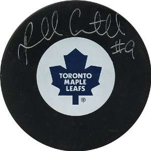  Frozen Pond Toronto Maple Leafs Russ Courtnall Autographed 