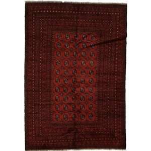  53 x 78 Red Hand Knotted Wool Afghan Rug Furniture 