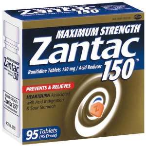 Zantac 150 Maximum Strength for Heartburn, 95 tablets 