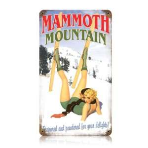  Mammoth Mountain Pinup Girls Vintage Metal Sign   Victory 