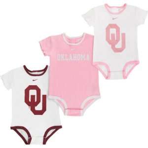  Oklahoma Sooners Newborn Nike 3 Pack Creeper Set Sports 