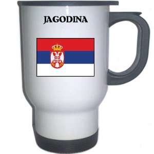  Serbia   JAGODINA White Stainless Steel Mug Everything 