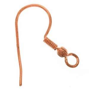  Bright Copper French Wire Earring Hooks With Ball (10 
