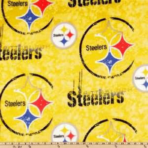  60 Wide NFL Fleece Pittsburgh Steelers Large Logo Yellow 