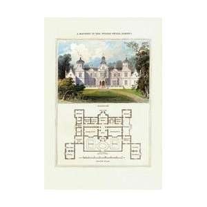   Mansion in the Stuart Style James I 24x36 Giclee
