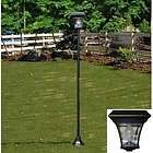 Solar Lamp Post Light LED Floral Accent Outdoor Lighting Patio Garden 