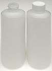 Plastic Bottles w/White Lids, 4 oz. 50 Pack,
