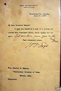 President William Taft Hand Signed Typed Letter  