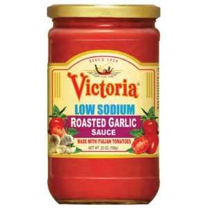 Victoria LOW SODIUM Roasted Garlic Sauce, 25 oz.  Grocery 
