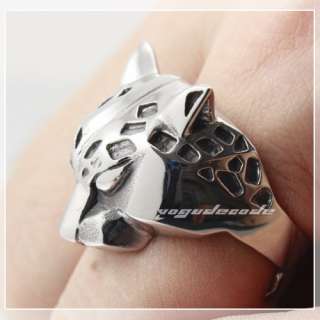 316L Stainless Steel Cool Leopard Men`s Ring 4B031  