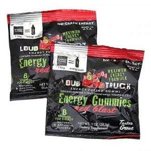 Loud Truck Energy Gummies   Red Blast, 1 ounce packets, 24 count 