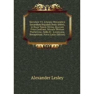   Lorenzana, Recognitum. Nova (Latin Edition) Alexander Lesley Books