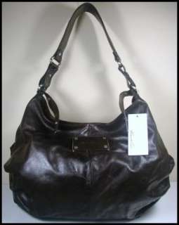 Designer Kenneth Cole New York Handbags Brown Leather Scruntious Hobo 