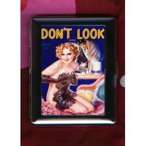  Dont Look Now Vintage Pinup Girl Retro ID CIGARETTE CASE 