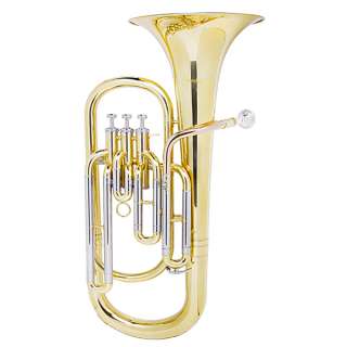 Mendini Brass Baritone Horn, Bb, 3 Monel Valve, 9 Bell  