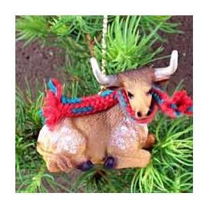 Long Horn Steer Ornament