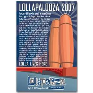  Lollapalooza Poster   Festival Flyer   2007