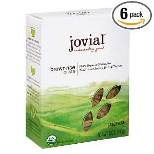Jovial Organic Brown Rice Caserecce, 12 Ounce Packages (Pack of 6 
