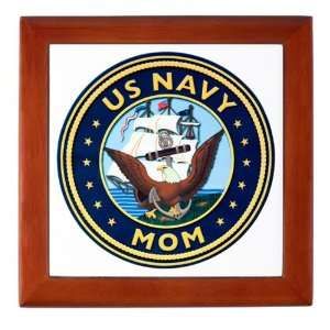  Keepsake Box Mahogany US Navy Mom Bald Eagle Anchor and 
