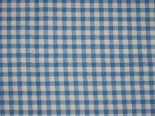 Blue/Cream Check Keepsake Fabric 100% C 44 W Sewing/Quilting/Crafts 