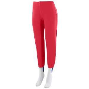   Augusta Womens Solid Low Rise Softball Pant RED WL