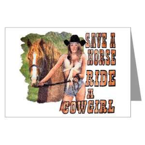  Greeting Card Country Western Lady Save A Horse Ride A 