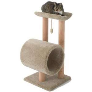  Cat Tree with Sleep Tunnel  Color GREY   LIGHT  Size ONE 