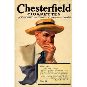  1917 Ad Chesterfield Cigarettes Tobacco Smoking Liggett 