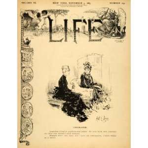  1885 Cover LIFE Consolation Widow Husband Friend Mourn 