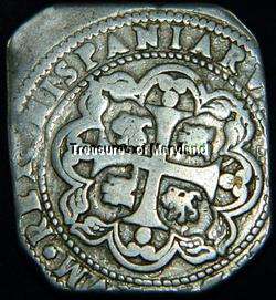   SHIPWRECK 1733 COLONIAL MEXICO SILVER 8 REALES KLIPPE  