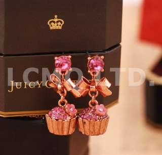   Womens Lovely Cupcake Bowknot Dangle Earrings Cute Best Gift #061
