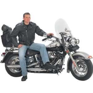   PlateTM Solid Genuine Leather Mens Belted Motorcycle Jacket   XLarge