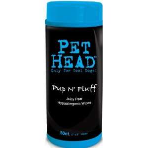    Pet Head Pup N Fluff Hypoallergenic Wipes   50 Count