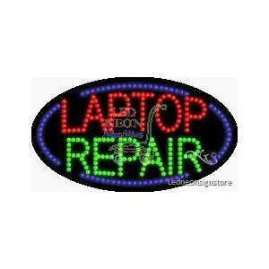 Laptop Repair LED Sign 15 inch tall x 27 inch wide x 3.5 inch deep 