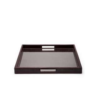  Plata Lappas Large Leather Tray   Brown Lizard