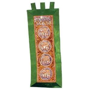  Kalaga Tapestry Elephant Green 14 X 36