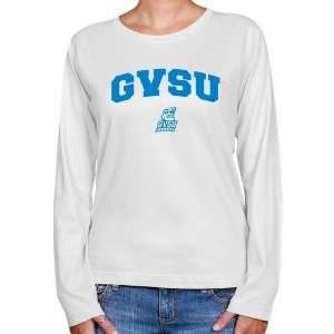  Grand Valley State Lakers Ladies White Logo Arch Long Sleeve Classic 