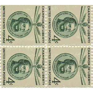  Lajos Kossuth Set of 4 X 4 Cent Us Postage Stamps Scot 