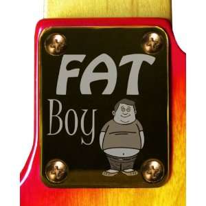  Fat Boy Gold Engraved Neck Plate Musical Instruments