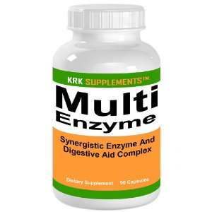   Enzyme Betaine HCL Amylase Lactase Papain 90 capsules KRK SUPPLEMENTS