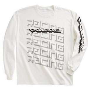Polaris OEM Repeat Long Sleeve T Shirt. 100% Cotton. Polaris Lettering 