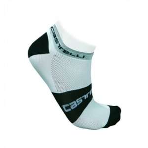  Castelli 2012 Lowboy Cycling Sock   White/Black   R7069 