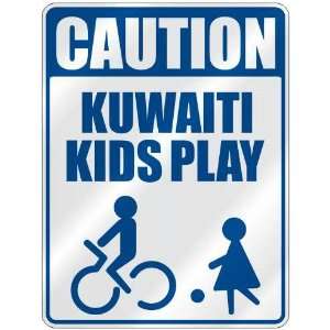   CAUTION KUWAITI KIDS PLAY  PARKING SIGN KUWAIT