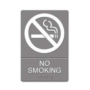  No Smoking ADA Sign   No Smoking Symbol w/Tactile Graphic 
