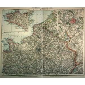    Andree map of Northern France and Paris (1893)