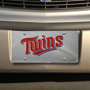 Minnesota Twins Silver Mirrored License Plate  Sports 