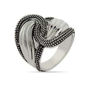  Decorated Edge Spoon Ring Size 9 (Sizes 6 7 8 9 Available 