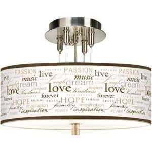  Positivity Giclee 14 Wide Ceiling Light