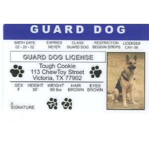    German Sheperd   Guard Dog   Collector Card 