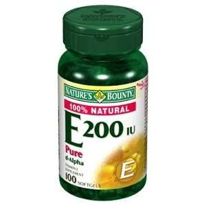  Vitamin E 200 I.U. Pure D   Alpha Supplement Softgels, By 